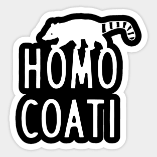 Coati cartoon animal motif proboscis fun Sticker